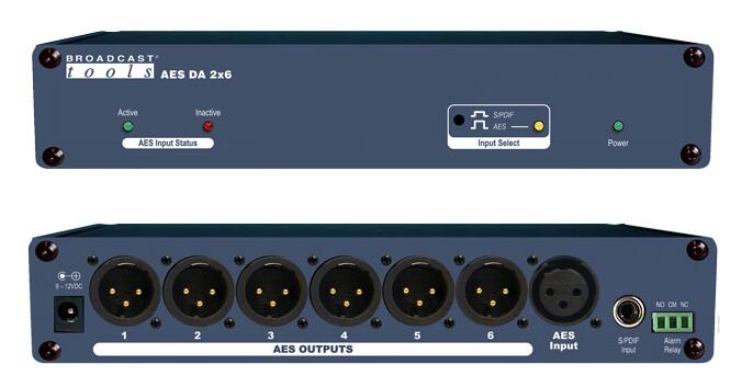 Broadcast Tools AES DA 2×6 AES/EBU分配系統